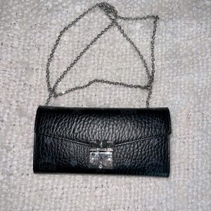 Genuine leather MCM Worldwide Tracy Crossbody Wallet in Visetos price negotiable